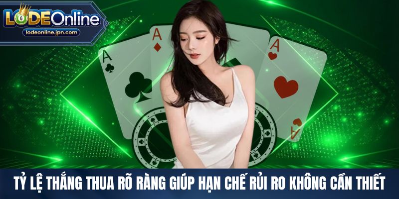 Tỷ lệ thắng thua rõ ràng giúp hạn chế rủi ro không cần thiết